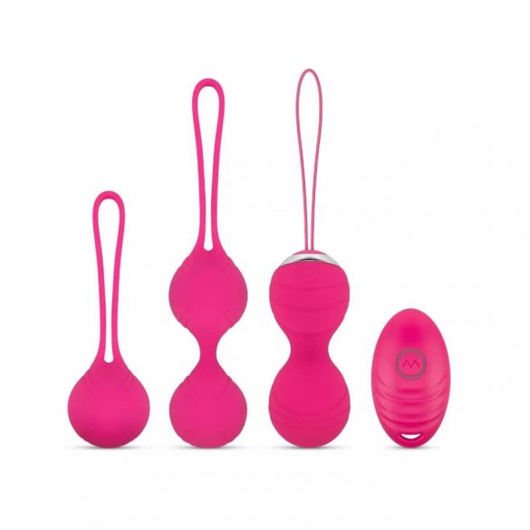 Easytoys LoveBalls - vibrirajoče žogice za gekone - 3 kosi (roza) 