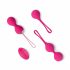 Easytoys LoveBalls - komplet vibracijskih kroglic za Keglove vaje - 3-delni (roza)