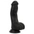 Easytoys - realistični dildo s testisi - 12 cm (črna)