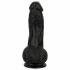 Easytoys - realistični dildo s testisi - 12 cm (črna)