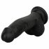 Easytoys - realistični dildo s testisi - 12 cm (črna)