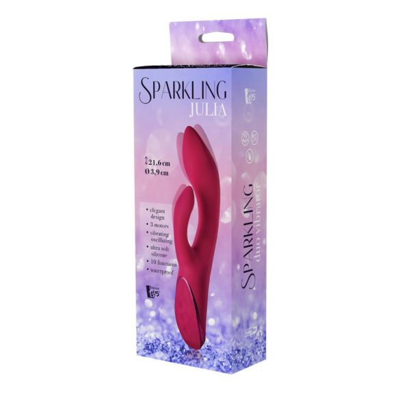 Sparkling Julia Duo - brezžični vibrator s stremenom (rdeča) 