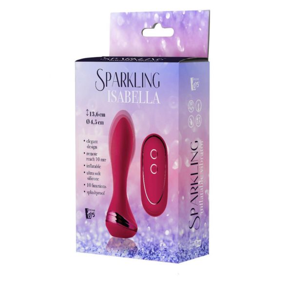 Sparkling Isabella - radijsko voden analni vibrator z možnostjo polnjenja (rdeča) 