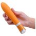 B SWISH Bgood Deluxe - Silikonski vibrator s palico (oranžna) 