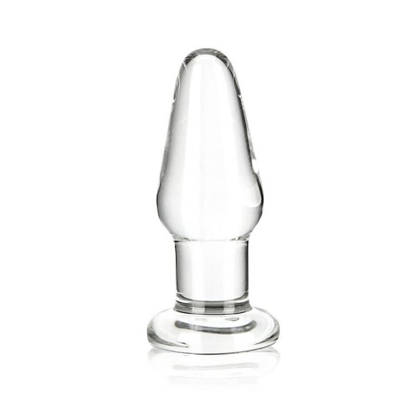 GLAS - klasični stekleni analni dildo (prosojen) 