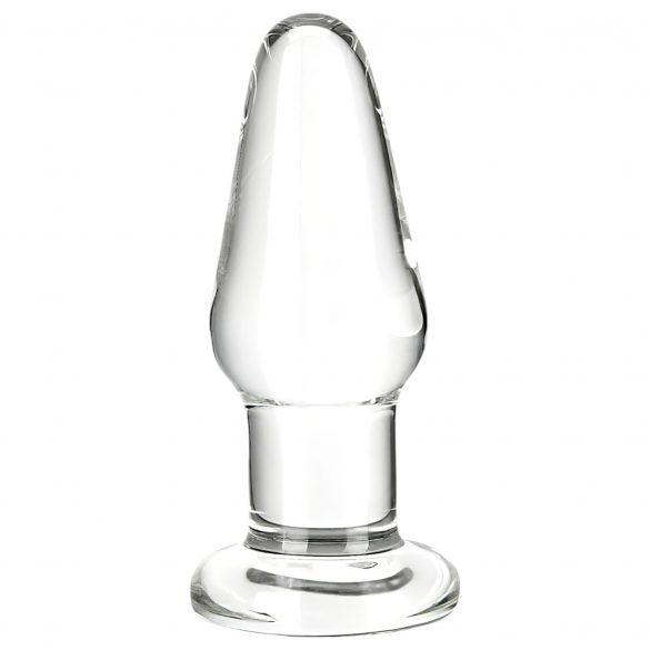 GLAS - klasični stekleni analni dildo (prosojen) 