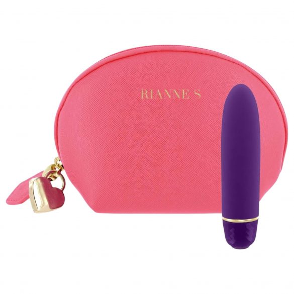 Rianne Essentials Classique Deep - silikonski vibrator s šminko (vijolična) 