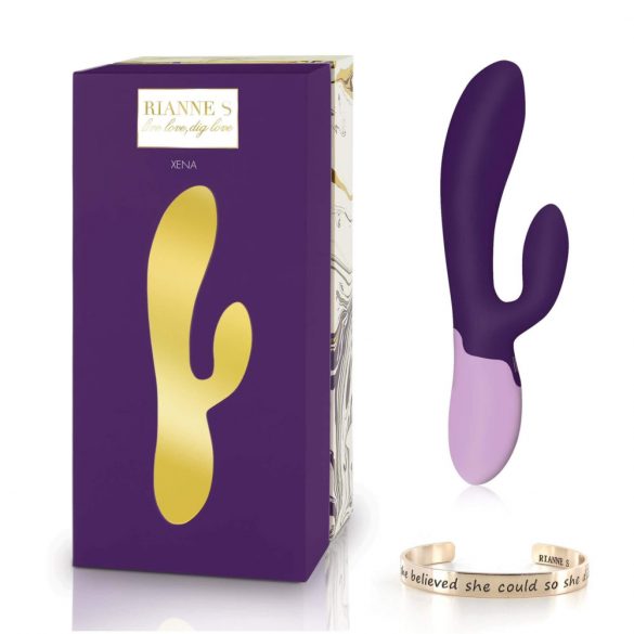 Rianne Essential Xena - vibrator s paličico za polnjenje (temno vijolična) 