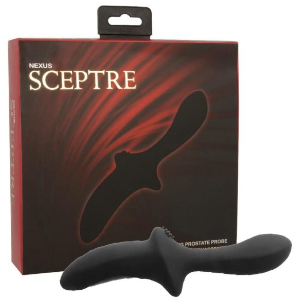 Nexus Sceptre - silikonski vibrator za masažo prostate (črn) 