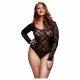 BACI Plus Size - Čipkasto oblačilo z dolgimi rokavi - črno (XL-XXL) 