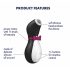 Satisfyer Penguin - vodoodporni stimulator klitorisa na baterije (črno-bel) 