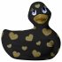 My Duckie Romance 2.0 - račji vodoodporni klitorisni vibrator (črno-zlati) 