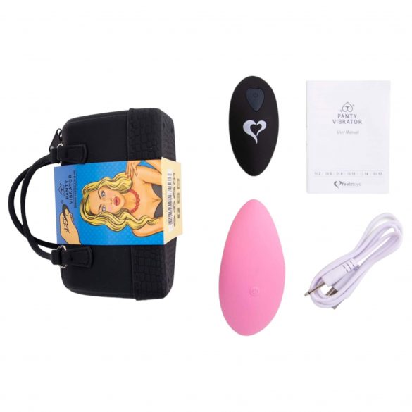 FEELZTOYS Panty - radijsko vodeni klitoralni vibrator z možnostjo polnjenja (roza) 