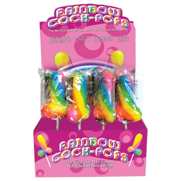 Rainbow Cock Pop - barvna lizika za penis (85g) - sadna 